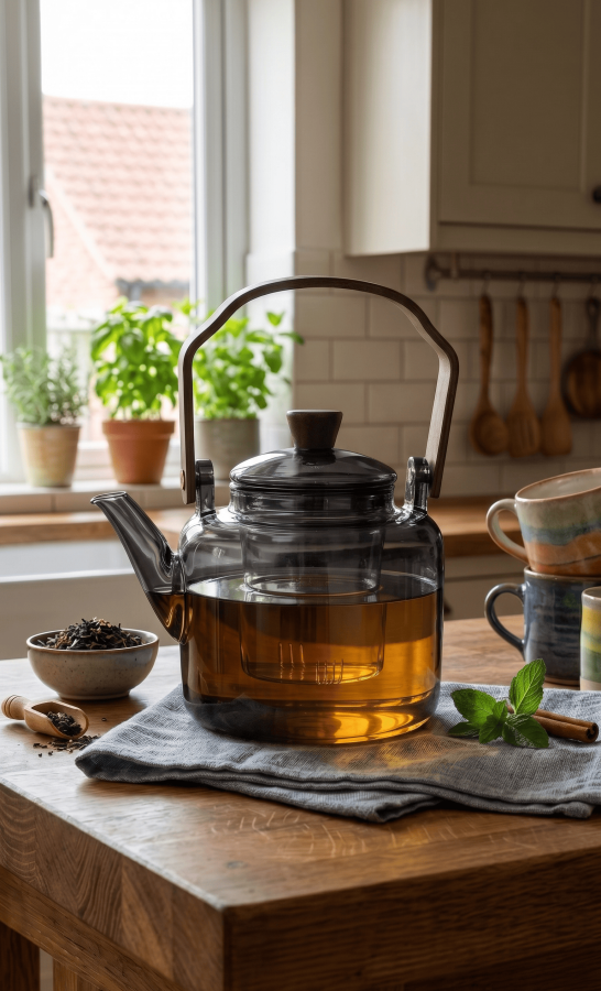 Dora 1200 Ml Isıya Dayanıklı Cam Demlik - 166 - 1